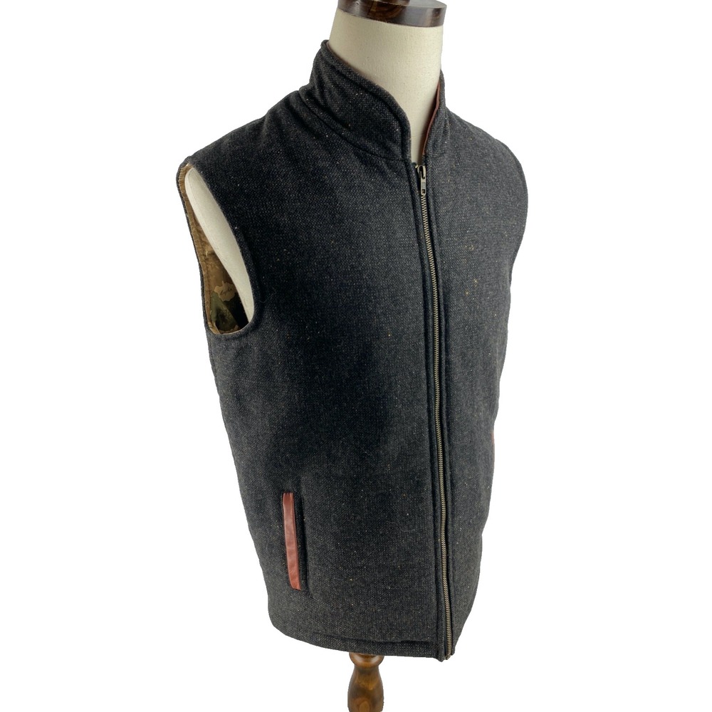 Celtic Gent Tweed Irish Heritage Size 40 Wool Blend Full Zip Vest Jacket